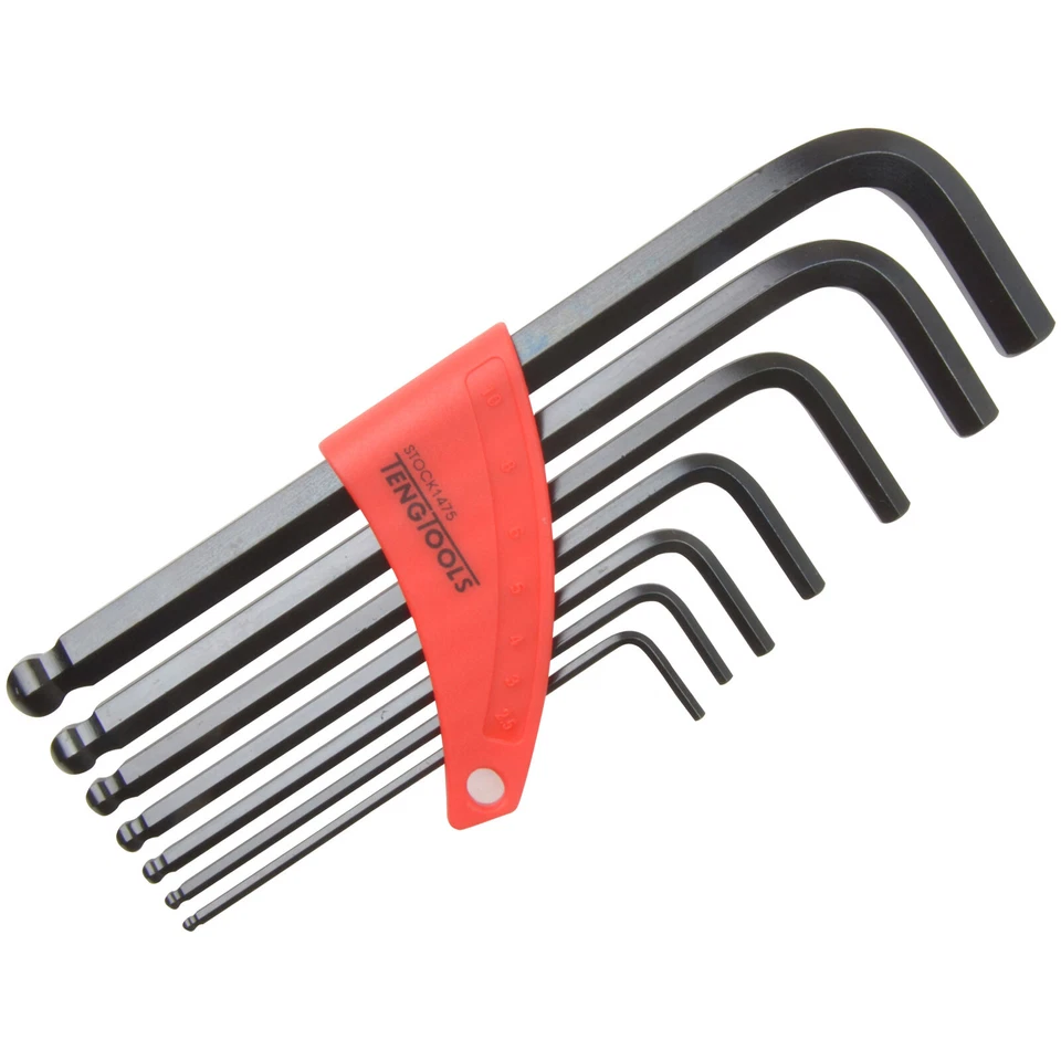 Teng 1475 Ball Point Hexagon Key Set of 7 Metric (2.5-10mm) - Image 1 of 1