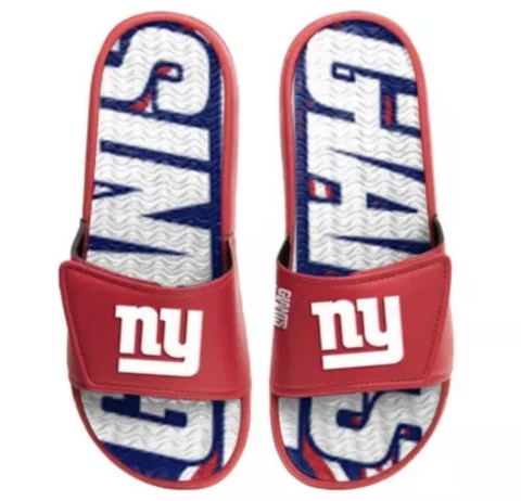New York Giants NFL Men's GEL Slides Sandals Men’s X-Large (Shoe Size 13-14) Cover