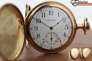 Vintage 1917 Waltham Grade 225 17 Jewels Gold Filled Pocket Watch - Picture 1 of 8