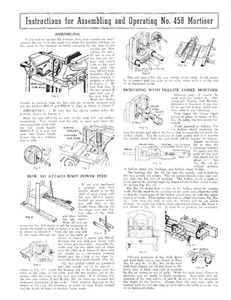 Delta Rockwell  for Assembling and Operating No. 458 Mortiser Instructions - Picture 1 of 1