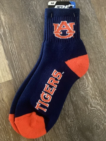NIP Auburn Tigers Socks FBF Originals Orange Blue SZ L (10-13) - Cool Cover