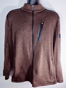 Greg Norman for Tasso Elba Herren Gr. XL braun Strick Full Zip Pullover Jacke - Bild 1 von 6