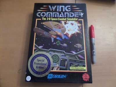 Wing Commander 3.5" PC Big Box + Manual Ship Blue Prints PC Old DOS Game - Image 1 of 4