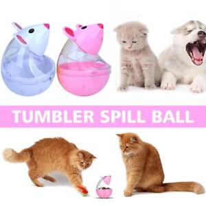 Mice Shape Treat Ball Pet Cat Tumbler Feeder Training Leakage Food K5E0