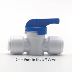 Push In 12mm Shut Off Valve - Water Isolation Tap Caravan RV Moterhome Plumbing - Picture 1 of 1