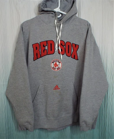 Adidas Boston Red Sox Hoodie Men's Size XL Vintage Gray 80% Cotton 20% Polyester Cover