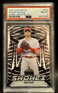 2023 Leaf Metal Shohei Ohtani Zebra Crystal 1/1 PSA 8 - Bild 1 von 3
