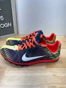 Size 10 NIKE Waffle Racer 526316-416 Cross Country Bright Orange & Yellow Cleats - Picture 1 of 13