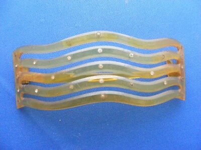 30S БОЛЬШАЯ ЗАКОЛКА ДЛЯ ВОЛОС ЖЕЛТЫЕ СТРАЗЫ С ЗАКЛЕПКАМИ 4,5 «X 1,5» FLAPPER ВОЛОСЫ - Изображение 1 из 4