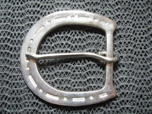 WESTERN LUCKY HORSESHOE CENTER PRONG COWBOY COWGIRL BELT BUCKLE! VINTAGE! RARE! - Picture 1 of 5