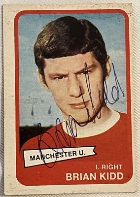1968 A & BC Gum Soccer Brian Kidd AUTO Manchester United - Image 1 of 2