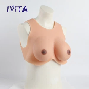 IVITA E Cup Silikonbrüste Transgender Platinum Liquid Soft Silicone Boobs - Picture 1 of 11