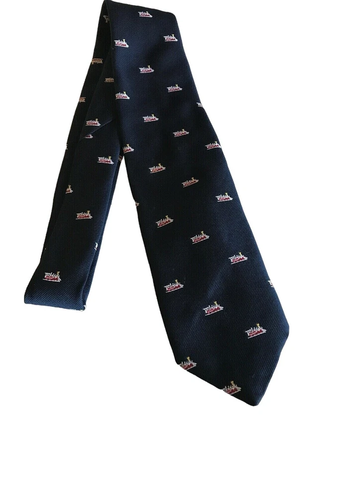 Fieldcrest Cannon Logo Azul Marino Poliéster Corbata Tren Estampado Foto 1 de 3