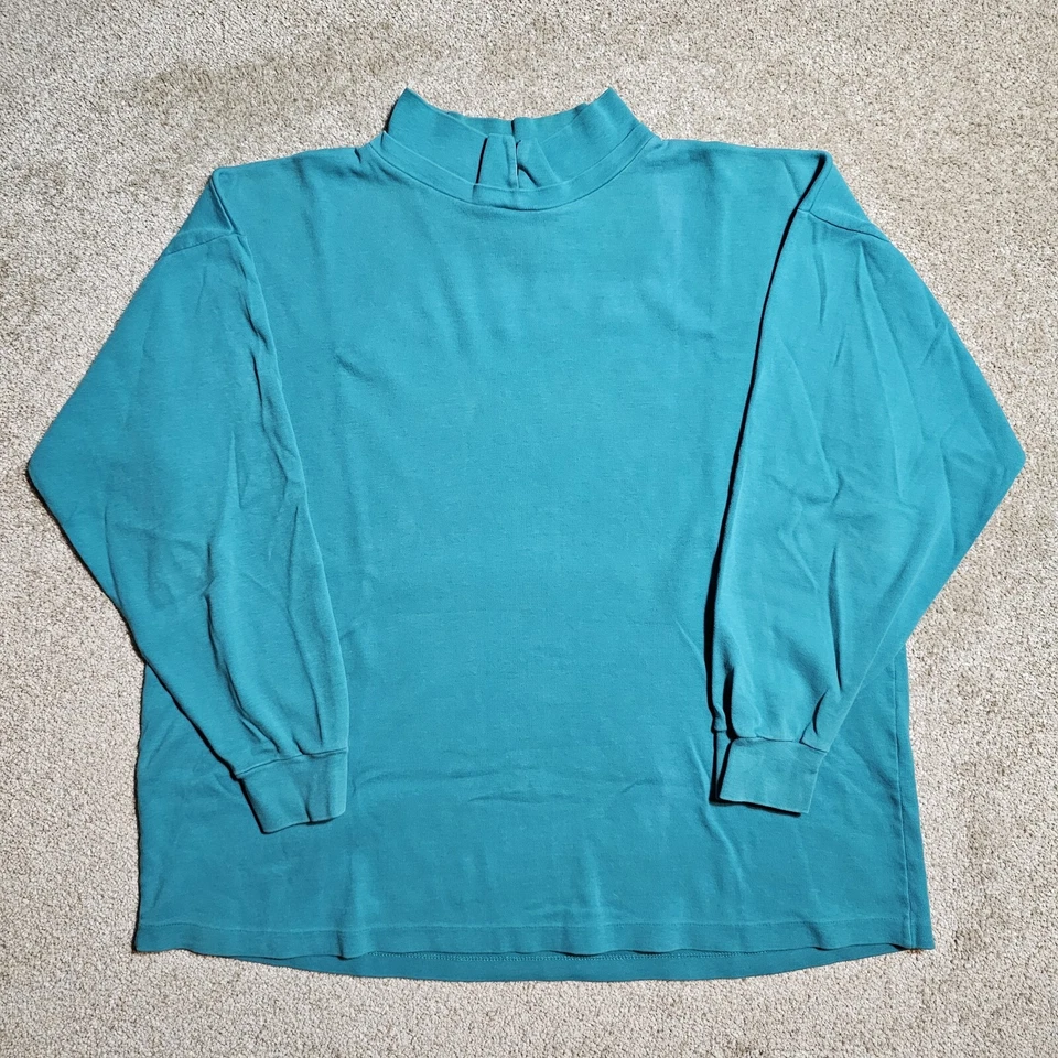 Camiseta De Colección Años 90 MoDa Aqua Turquesa Puntada Única Para Hombre Manga L 3/4 Pastel EE. UU. Foto 1 de 4