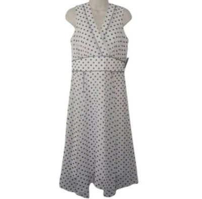 Vestido Midi Gabby Skye Lunares Gasa Cintura Imperio Talla 8 Nuevo con Etiquetas Foto 1 de 4