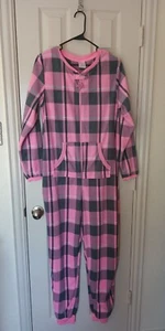 Secret Treasures Women Pink & Grey Plaid Non Footed Pajamas 1 Piece, Large 12/14 - Picture 1 of 5