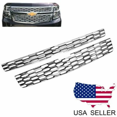 适用于 2015 - 2020 雪佛兰 Tahoe Suburban LS/LT CHROME Snap Over Grille Overlay 保护套 — 第 1/2 张图片