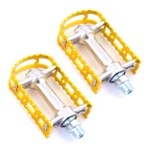 MKS BM-7 Alloy Anodized 9/16" Pedal MTB BMX Old School Flat Bike Pedals - Picture 1 of 10