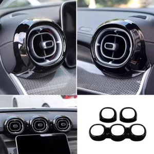 Fit For Benz GLC X254 2023-2024 Gloss Black Middle Console Air Outlet Vent Trim - Foto 1 di 6