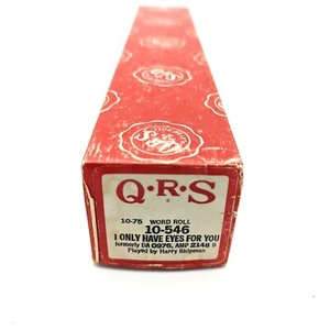 QRS Player Piano Roll Antique Music I Only Have Eyes For You Harry Shipman Song - Picture 1 of 2