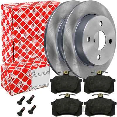 Febi Disques de Frein Ø245mm + Revêtements Arrière Convient pour Audi 80 B2 B3 - Photo 1/4