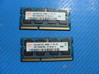 MacBook Pro A1278 Hynix 4GB 2x2GB PC3-8500S Memory RAM SO-DIMM HMT125S6BFR8C-G7 - Image 1 of 2