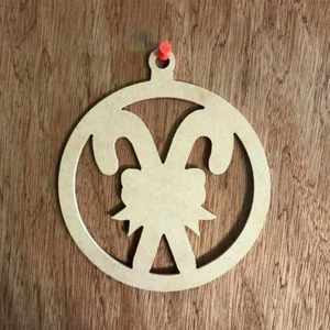 Holz Ornament Form, unbehandelte Zuckerstangenform, Holzausschnitt, überstreichbar Basteln - Bild 1 von 1