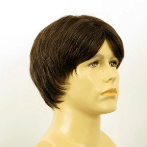 Perruque homme 100% cheveux naturel châtain ref MARTIN 6spw - Picture 1 of 7