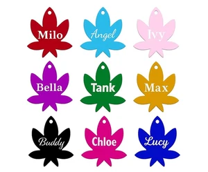 25 x personalisierte 7-blättrige Haustier-ID-Anhänger: gravierte Legierung Hund & Katze Halsbandanhänger - Bild 1 von 1