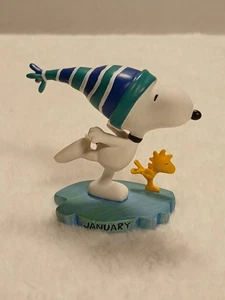 Vintage Peanuts Snoopy Woodstock "Jan." Danbury Mint Perpetual Calendar Figur - Bild 1 von 11