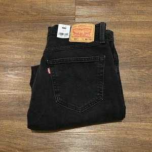 NEW Levis 541 Athletic Taper Jeans Men’s Size 34x32 Black Denim Stretch - Picture 1 of 16