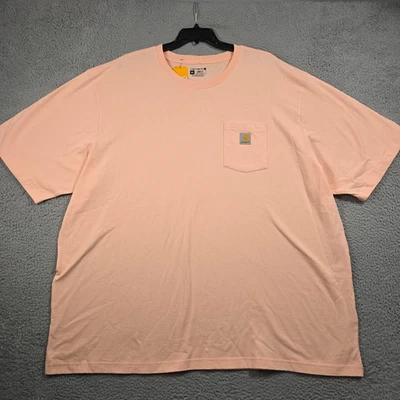Camisa CARHARTT Peso Pesado Para Hombres 4XL Rosa Bolsillo Camiseta Calce Suelto Informal Trabajo Nueva con Etiquetas Foto 1 de 4
