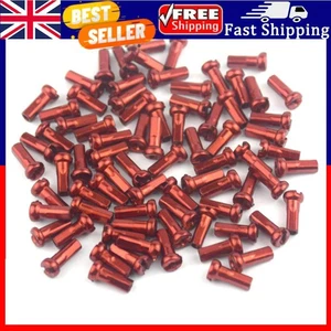 50pcs Metal Nipples for 14G 2mm Spokes Mountain Bike Cycling Parts (Red) . - Picture 1 of 4