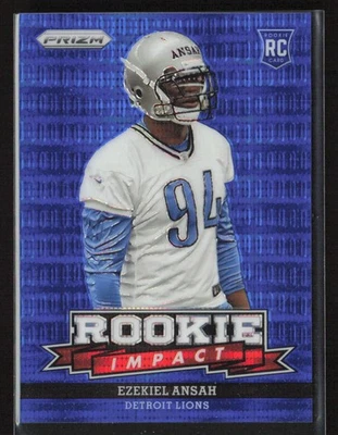 Ezekiel Ansah 2013 Panini Prizm #23 Rookie Impact Prizms Blue Pulsar Lions - Imagem 1 de 2