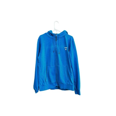 Sudadera con capucha Superdry Casual Teal Blue Cotton Blend Full Zip Mujer Talla 2X Foto 1 de 4