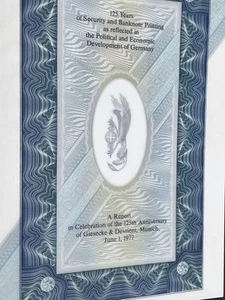 Giesecke & Devrient 125 yrs Annv.  Security Banknote printing A Report 1977 - Picture 1 of 19
