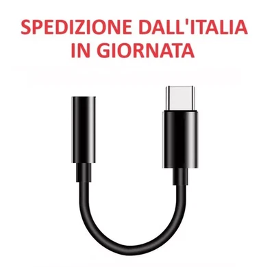 Adattatore per Auricolari da USB Tipo-C a 3,5mm Jack Audio Stereo Cavo AUX - Immagine 1 di 4
