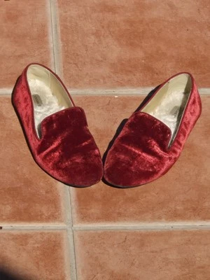 Zapatillas Birdies Phoebe Talla 7 Rojo Rubí Terciopelo Piel Sintética Foto 1 de 4