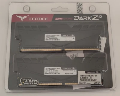 Team T-FORCE DARK Za 32GB (2 x16GB) DDR4 4000 CL18 1.35V  TDZAD432G4000HC18JDC01 - Image 1 of 3