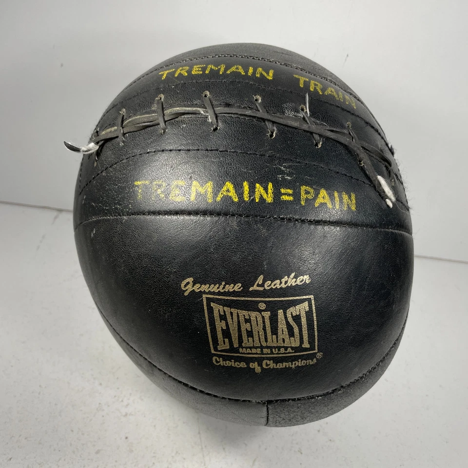 VTG Everlast Genuine Leather Medicine Ball 8 lbs - Choice of Champions Made USA - Image 1 of 4