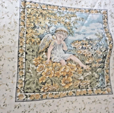 Sweet Dreams in Lavender Angel 7" Blocks Panel by Fabric Freedom London  # F437 - Image 1 of 4