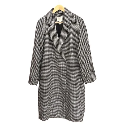 Abrigo Cápsula H&M Negro Blanco Pata de Gallo Talla Grande S Minimalista Parisino Chic Foto 1 de 4