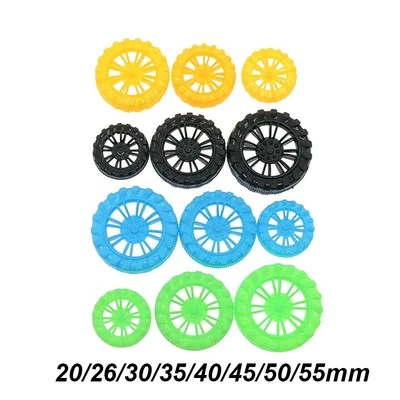 Kunststoff Räder Fahrzeug Spielzeug Reifen RC Nabe DIY 20/26/30/35/40/45/50/55mm - Bild 1 von 4