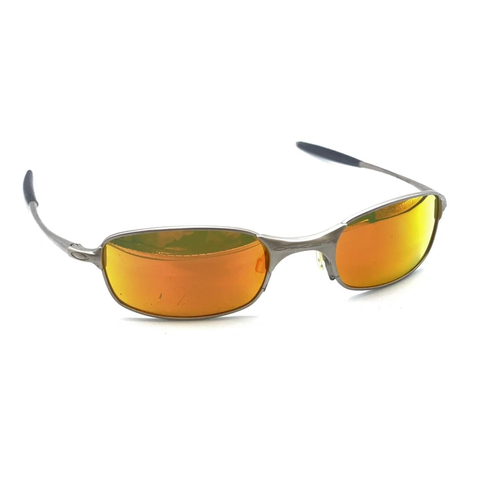 Monturas de gafas Oakley Square Wire 2.0 gris metal de metal diseñador hombres mujeres Foto 1 de 4