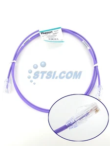 Panduit UTP28SP5VL Cat6 28 AWG Network Patch Cable/Cord, 5 Ft Violet ~STSI - Picture 1 of 4