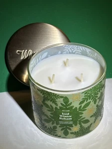 Bath & Body Works ~ White Barn "ICED WINTER BALSAM" 3-Docht-Duftkerze 14,5 Oz. - Bild 1 von 3