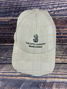 Ahead Vintage Ritz Carlton Grand Cayman Strapback Dad Hat tan plaid One Size Cap - Picture 1 of 6