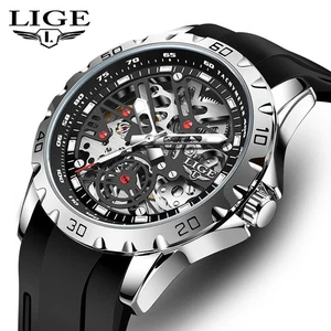 Herren Taucher Sportuhr Automatik Mechanisch Leuchtend 3ATM Wasserdicht Armbanduhr - Bild 1 von 7