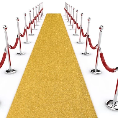 Corredor de pasillo de lentejuelas para boda alfombra brillante con cinta de alfombra brillante graduación... Foto 1 de 4