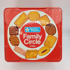 Vintage Huntley & Palmers Family Circle Keksdose England 11" LEER - Bild 1 von 12